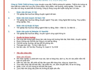 Song Long Tuyển Dụng 